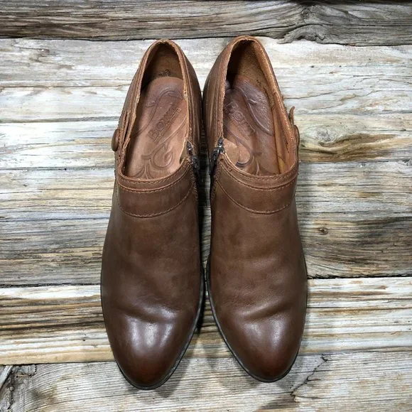 BOC Calixta Brown Leather Ankle Booties Women US 8.5, EU 40 - Picture 4 of 12